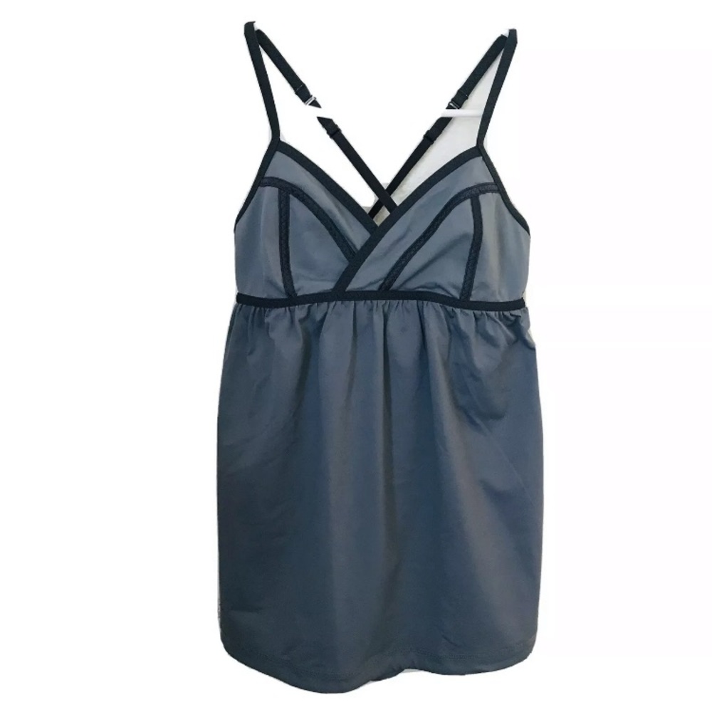 Lululemon Gray Wrap Front Shelf Bra Cami Top 4
